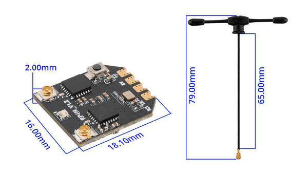 RadioMaster RP4TD-M ExpressLRS 2.4GHz Mini True Diversity Alıcı — LBT
