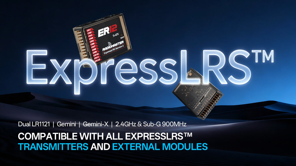 RadioMaster ER12 PWM - Çift Bant GEMINI ve GEMINI-X Alıcı — Uluslararası