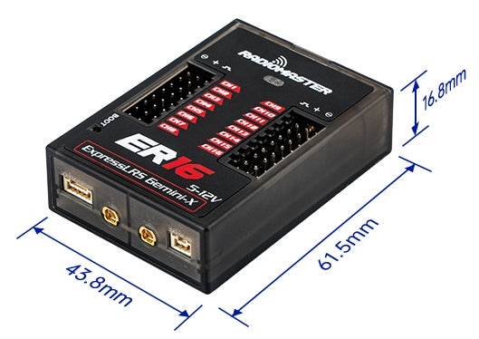 RadioMaster ER16 PWM - Çift Bant GEMINI ve GEMINI-X Alıcı — LBT