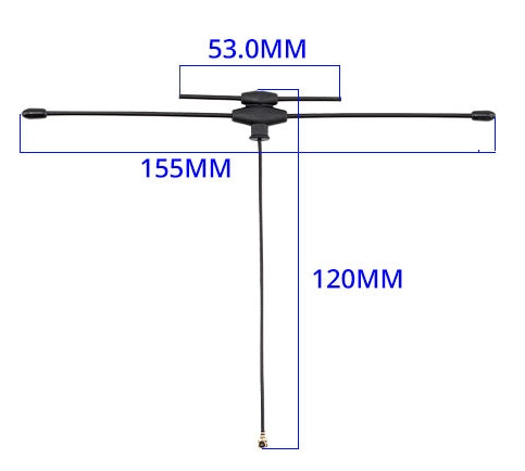 RadioMaster IPEX1 2.4GHz / Sub-G 900MHz Çift Bant T Anten