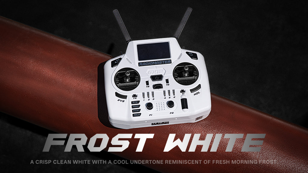 RadioMaster GX12 Crush Radio Controller (ELRS / M2) — Frost White