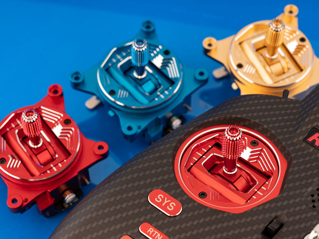RadioMaster AG01 Mini CNC Hall Sensörlü Kumanda Kol Mekanizmaları Seti Yeni Renkler — Mavi