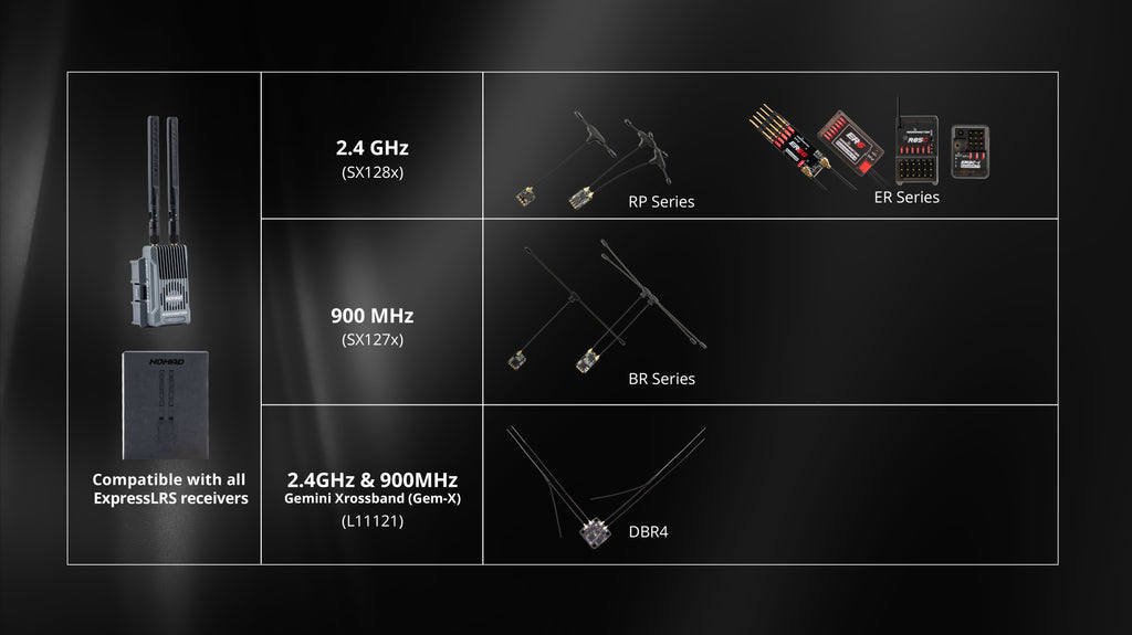 RadioMaster Nomad Dual 1-watt Gemini Xrossband ExpressLRS Module — FCC