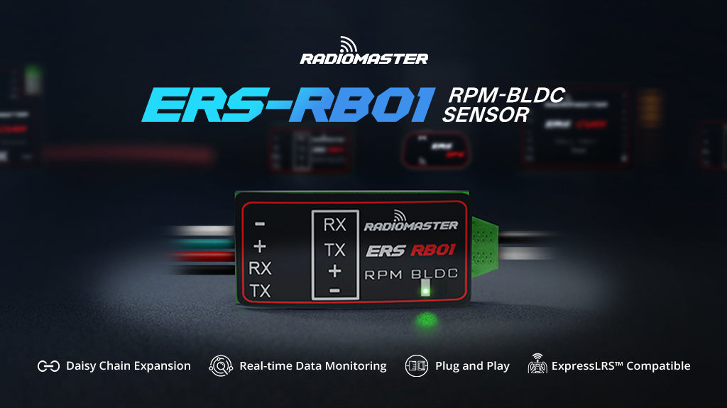 RadioMaster ExpressLRS PWM Alıcıları Uyumlu ERS-RB01 - Fırçasız Motor Devir Sensörü