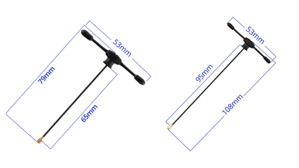 RadioMaster ELRS Alıcıları Uyumlu UFL 2.4Ghz T Anten 65mm/95mm — 95mm