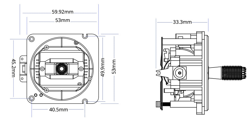 RadioMaster AG02 CNC Hall Gimbals for GX15 & TX15 & TX16S & Boxer Radio — Blue / Set