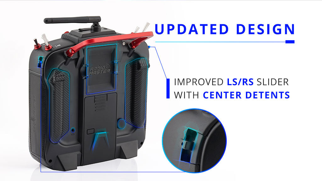RadioMaster TX16S Mark II Max Radio Controller (M2) — ELRS (FCC) / AG01 Hall Gimbal / Carbon Fiber Red