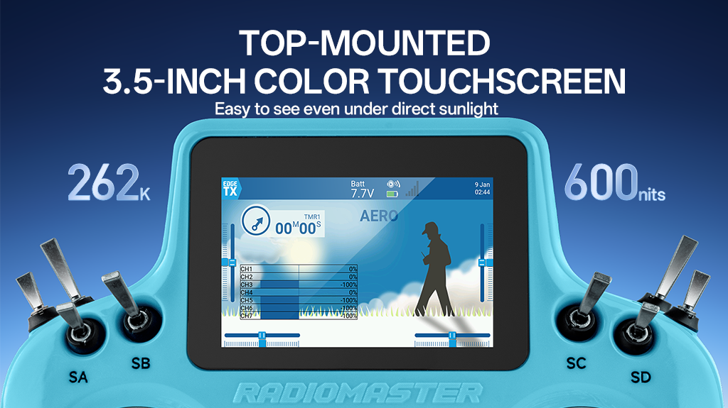 RadioMaster GX15 Radio Controller — LBT / ELRS / Red