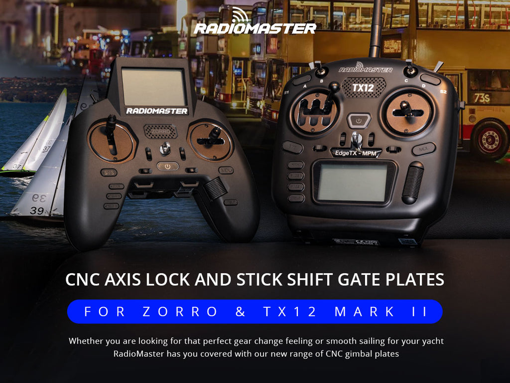 RadioMaster CNC Eksen Kilidi ve Kol Geçiş Plakaları — CNC Dişli Kontrol Düğmesi