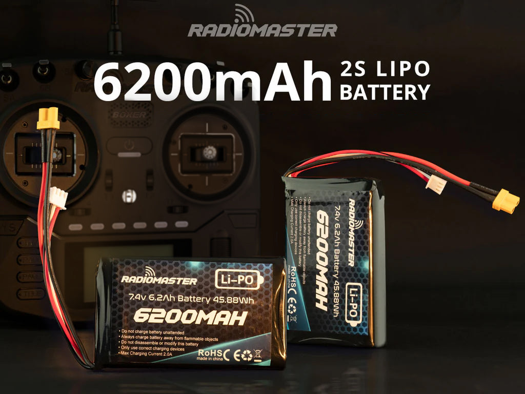 RadioMaster 2S 7.4V 6200mAh Lipo Battery