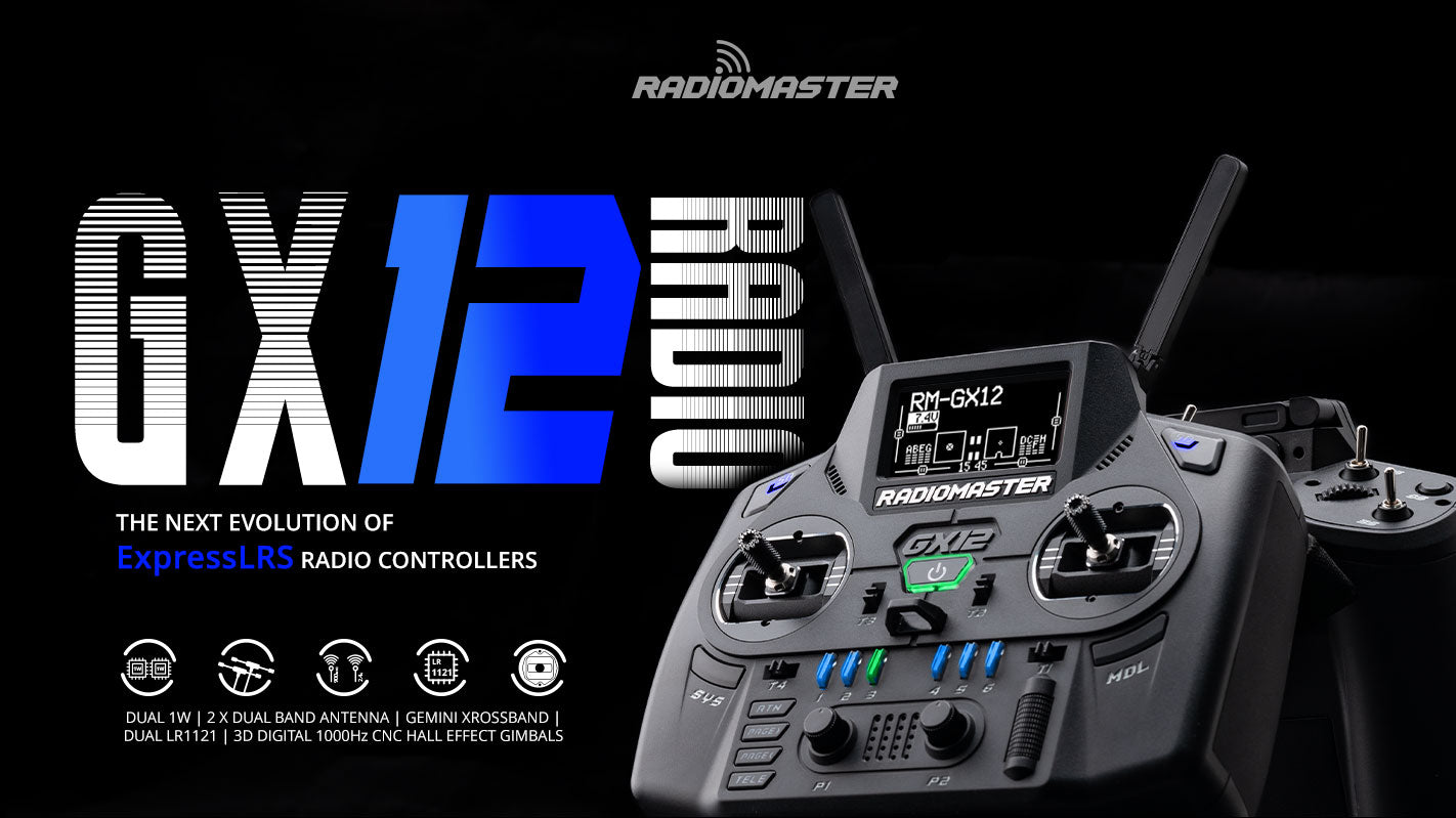 RadioMaster GX12 Çift Bant Gemini-X Kumanda (M2) — ELRS / LBT