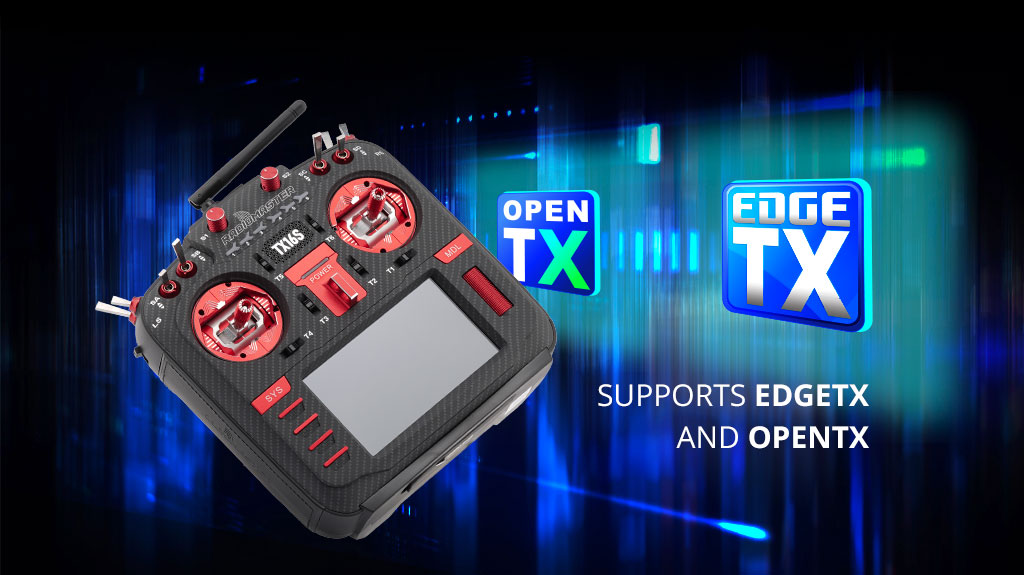 RadioMaster TX16S Mark II Max Radio Controller (M2) — ELRS (FCC) / AG01 Hall Gimbal / Carbon Fiber Red