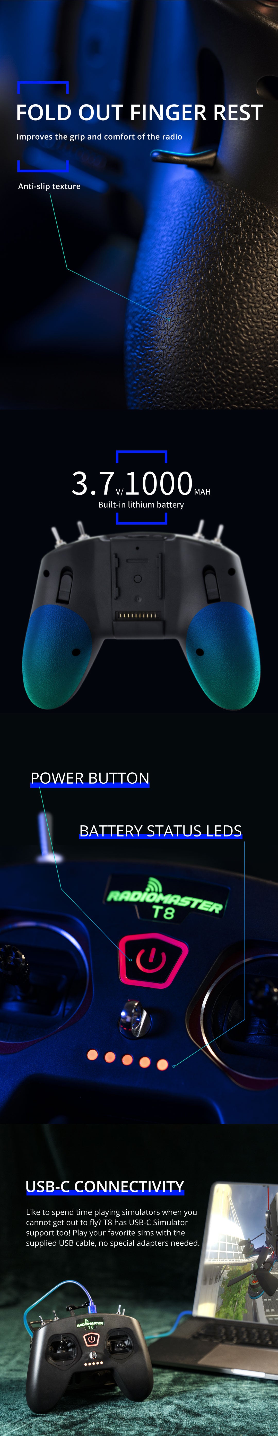 RadioMaster T8 Radio Controller — Mode 2