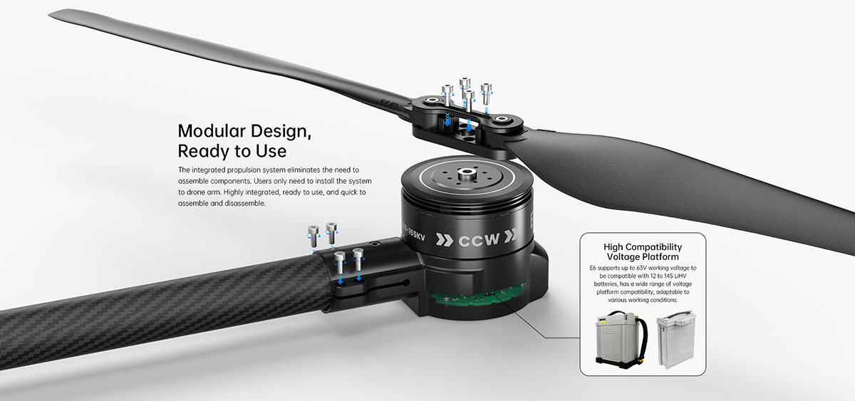 SIYI E6 Tahrik Sistemi — Motor ve ESC (CCW)
