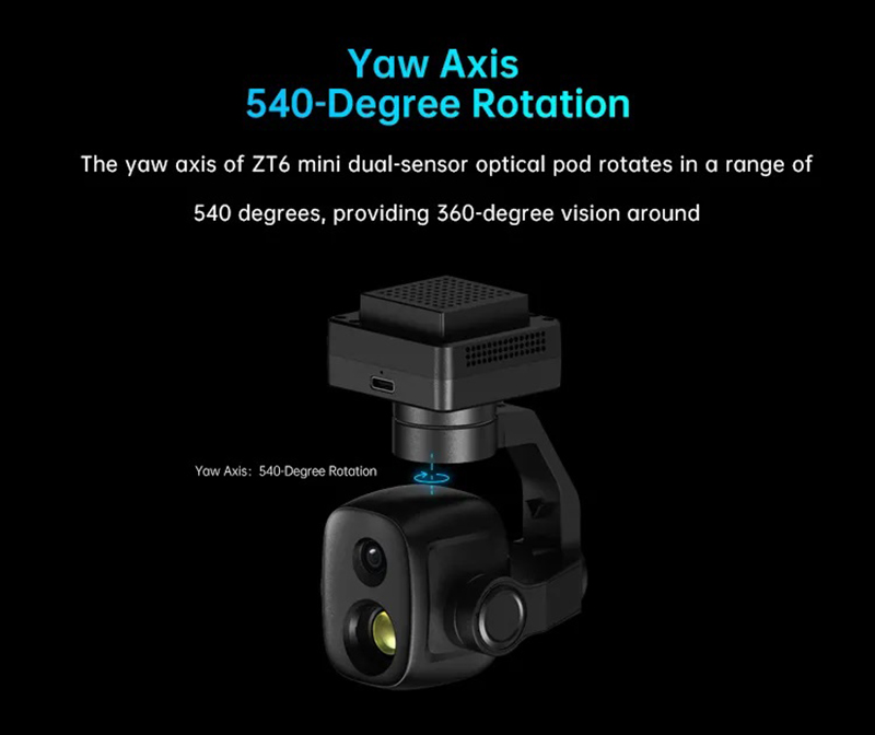 SIYI ZT6 Mini Optical Pod Dual Sensor Gimbal Camera