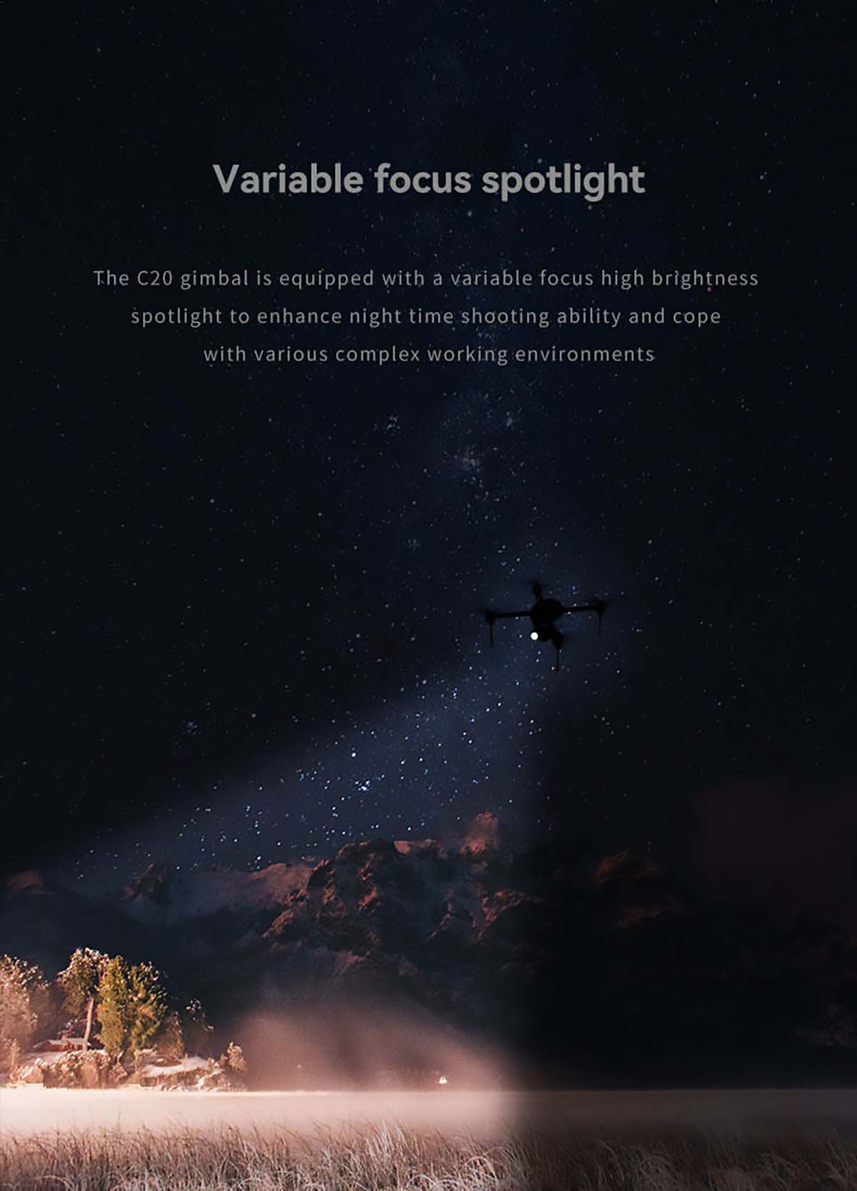SKYDROID C20 Üç Eksenli Gece Görüş Gimbal Kamera