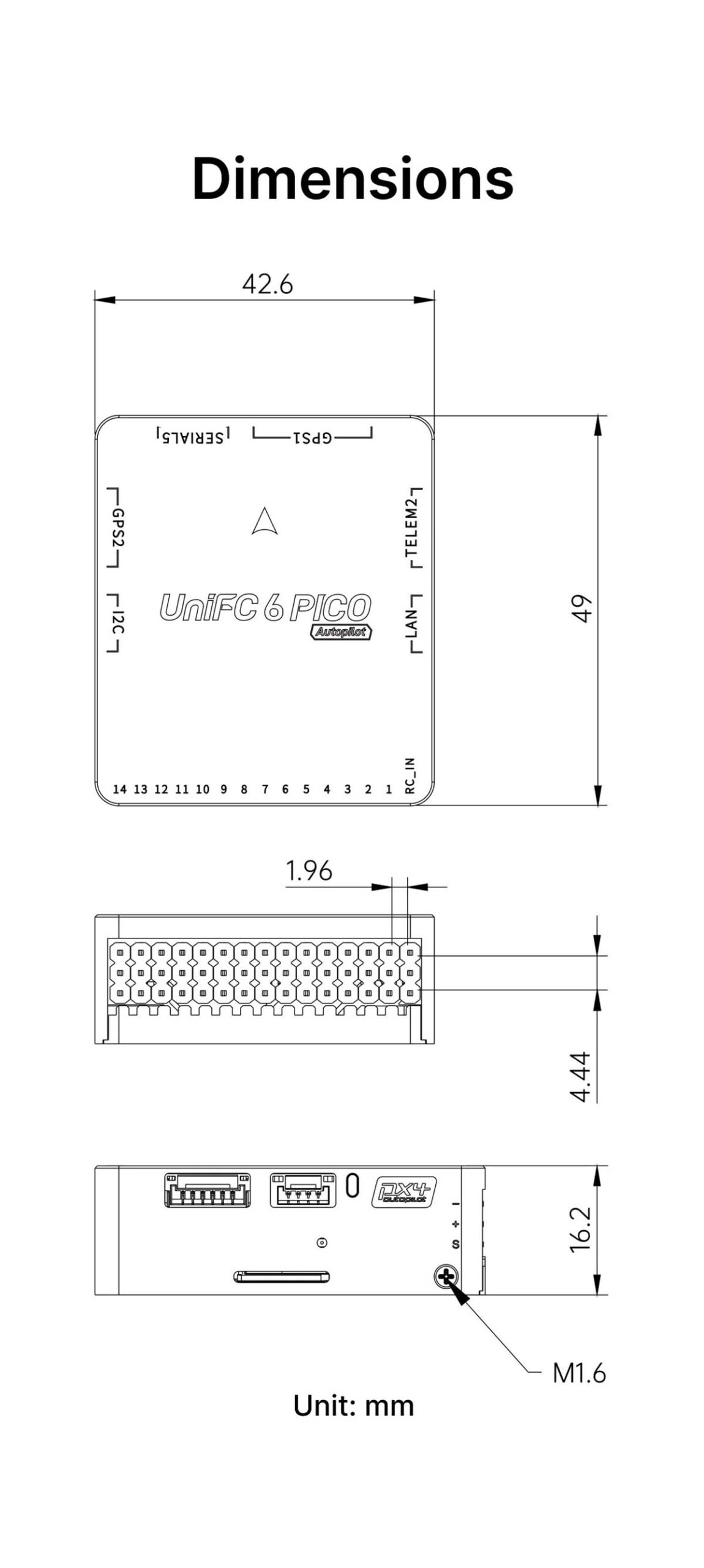 SIYI UniFC 6 PICO Autopilot Flight Controller