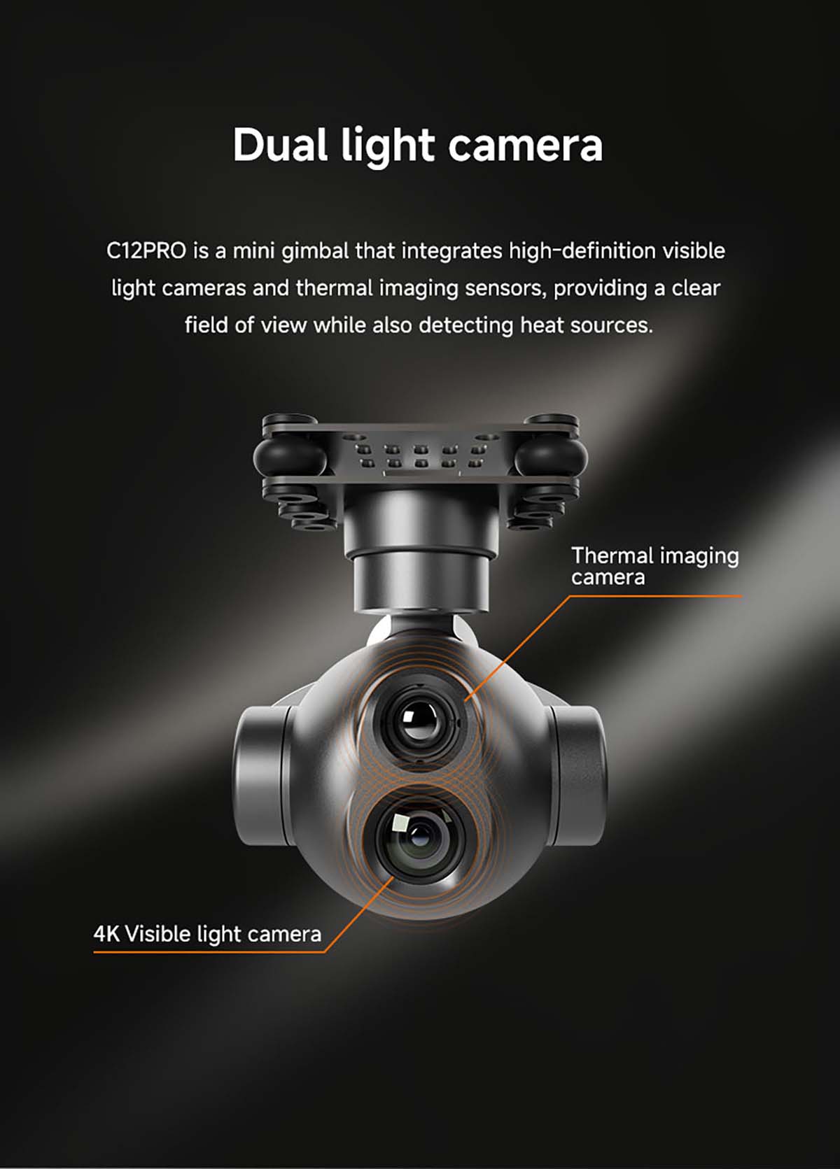 SKYDROID C12 Pro Üç Eksenli Gimbal Kamera