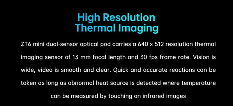 SIYI ZT6 Mini Optical Pod Dual Sensor Gimbal Camera