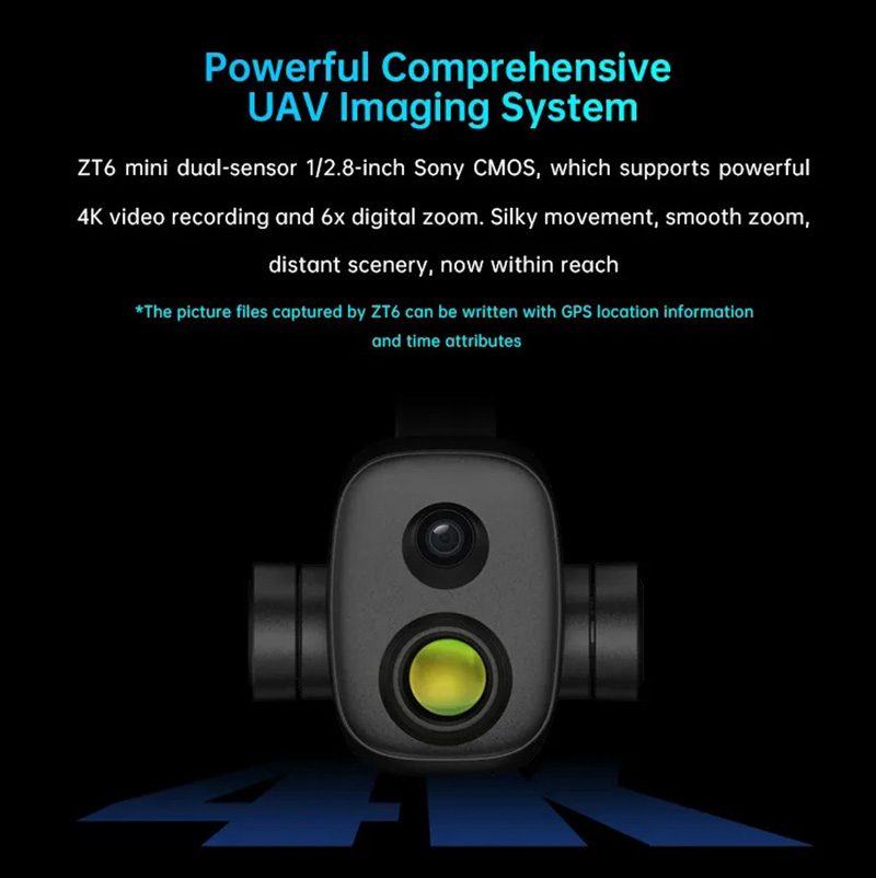 SIYI ZT6 Mini Optical Pod Dual Sensor Gimbal Camera