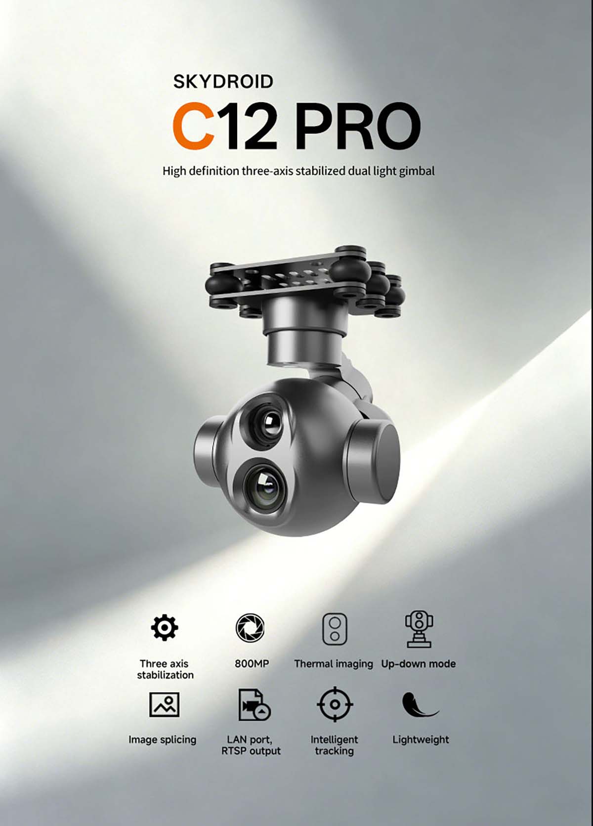SKYDROID C12 Pro Üç Eksenli Gimbal Kamera
