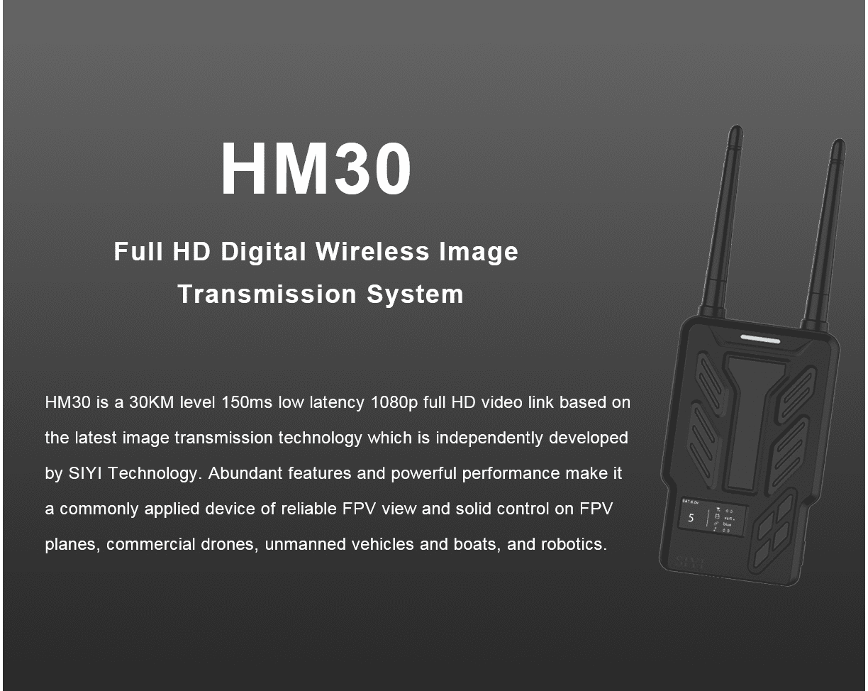 SIYI HM30 HD Dijital Görüntü Aktarım Sistemi — HM30 FPV Seti