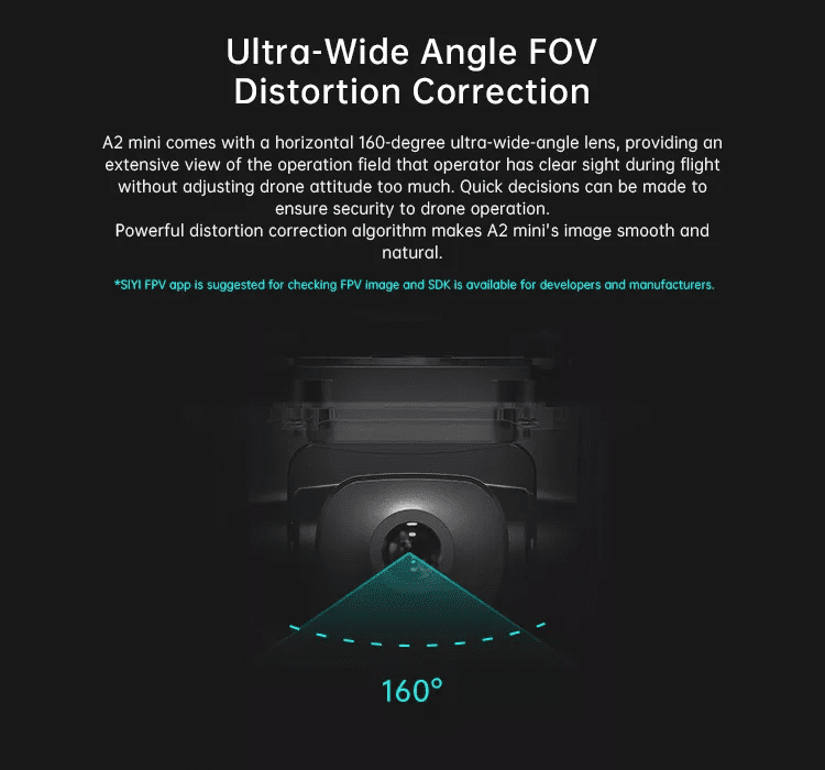 SIYI A2 Mini Ultra Geniş Açılı FPV Gimbal Kamera