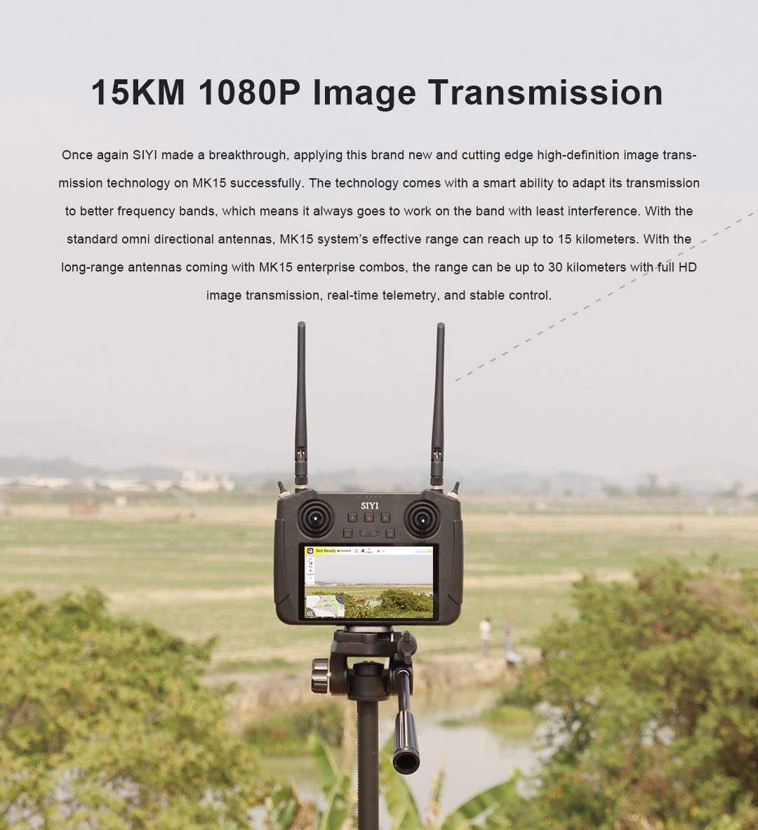 SIYI MK15 Mini HD Akıllı El Kumandası — Tarımsal + A2 MINI