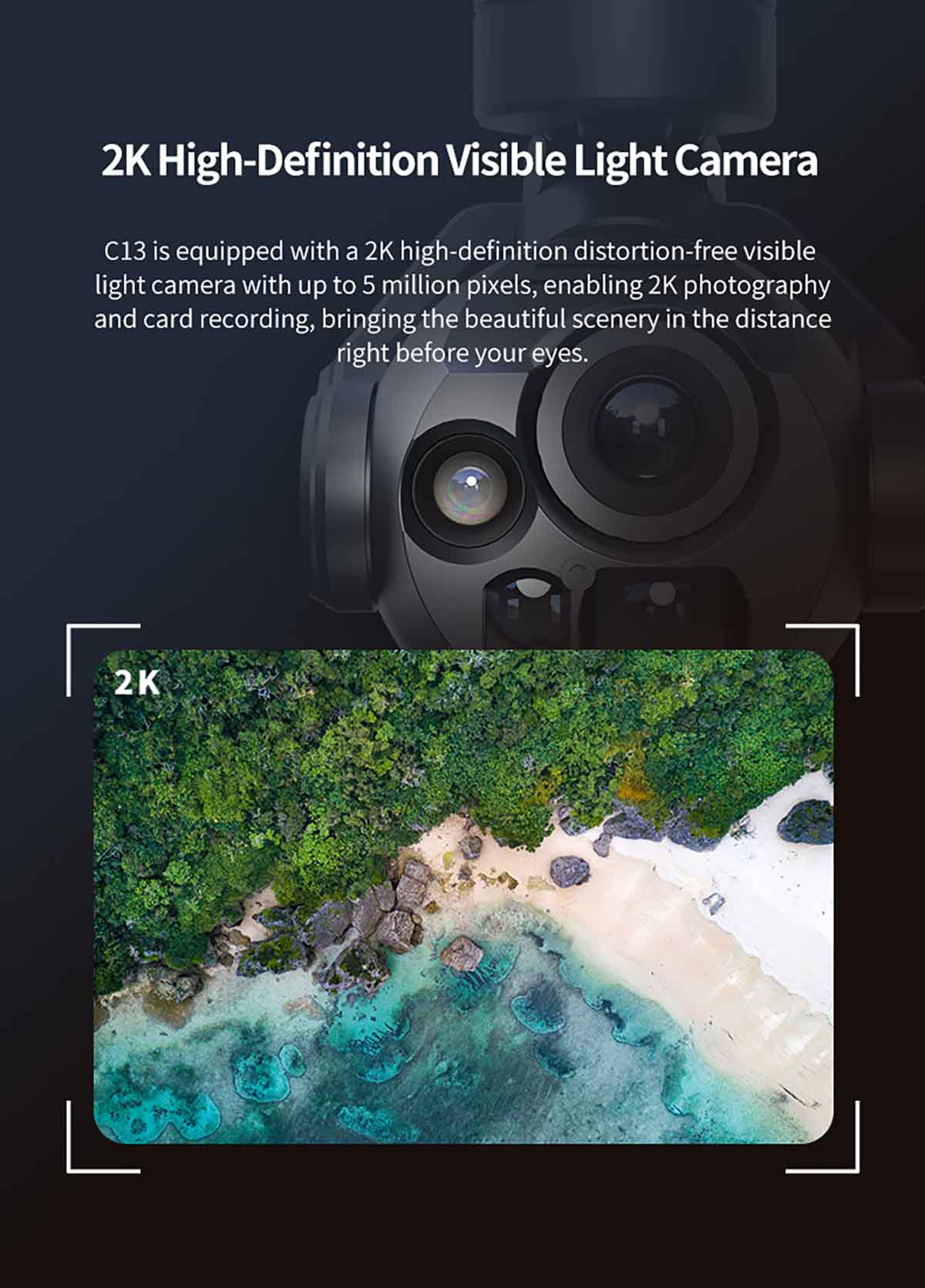 SKYDROID C13 Üç Sensörlü Gimbal Kamera