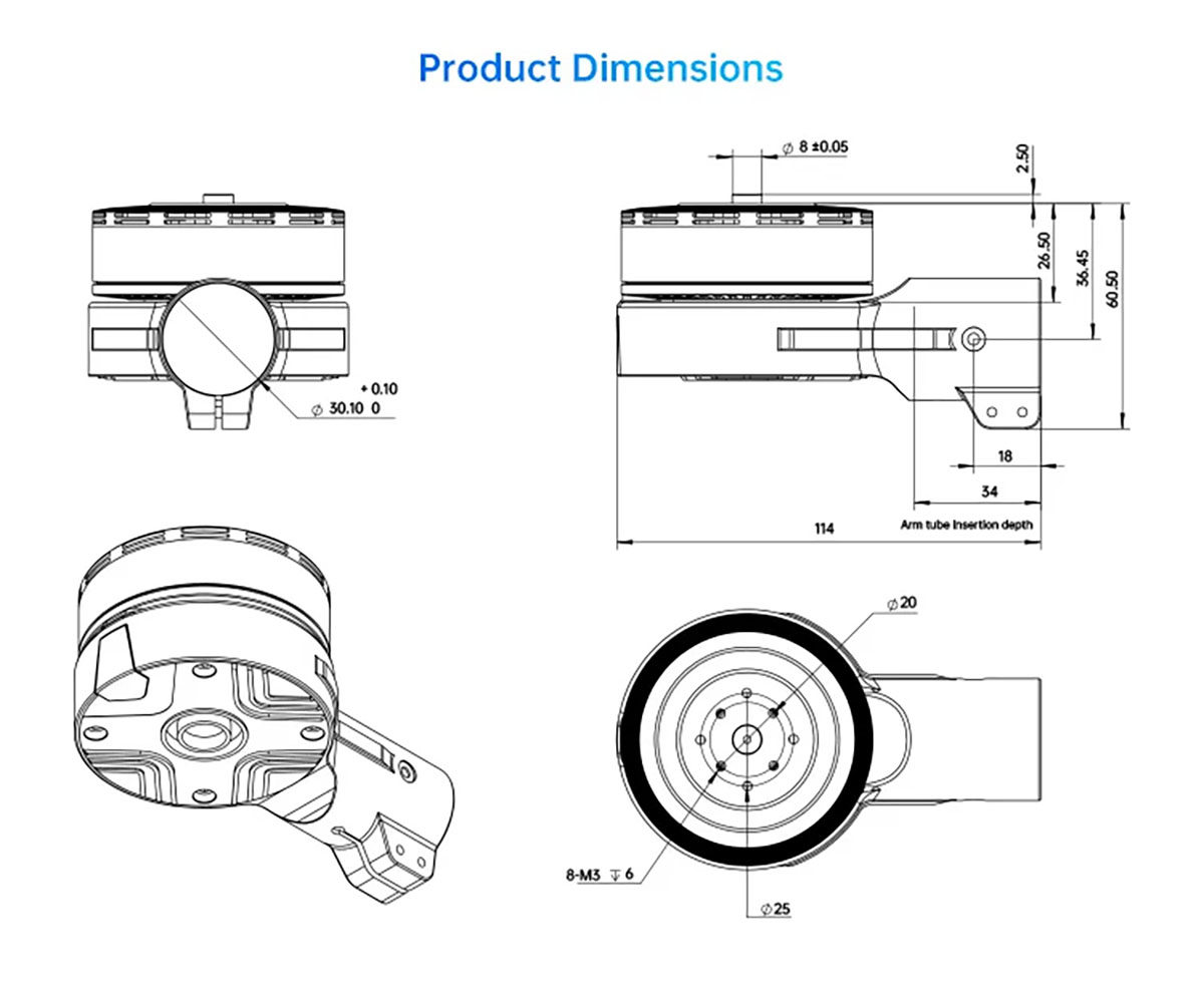 SIYI D6 Enterprise Tahrik Sistemi — Motor ve ESC (CW)