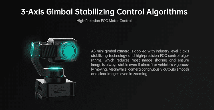 SIYI A8 Mini 4K 6X Yakınlaştırmalı Gimbal Kamera — A8 MINI