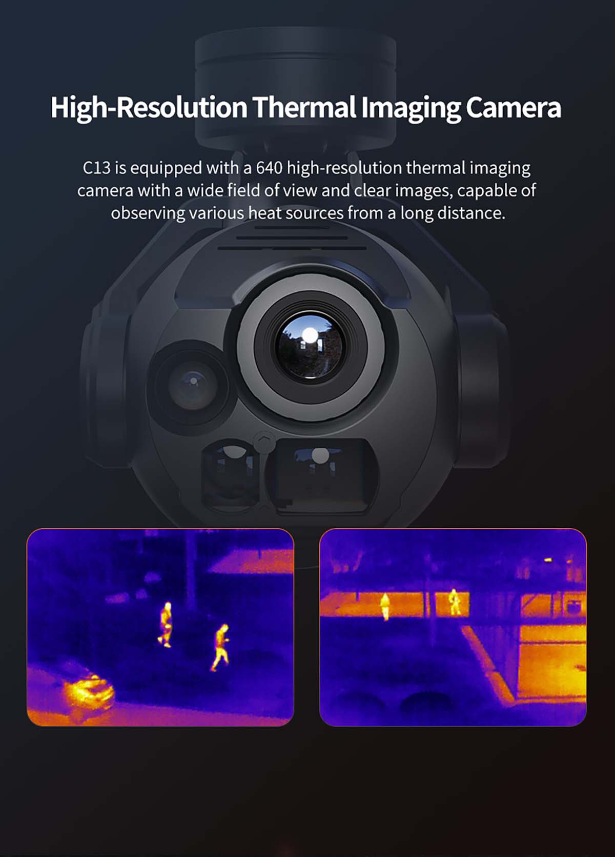 SKYDROID C13 Üç Sensörlü Gimbal Kamera