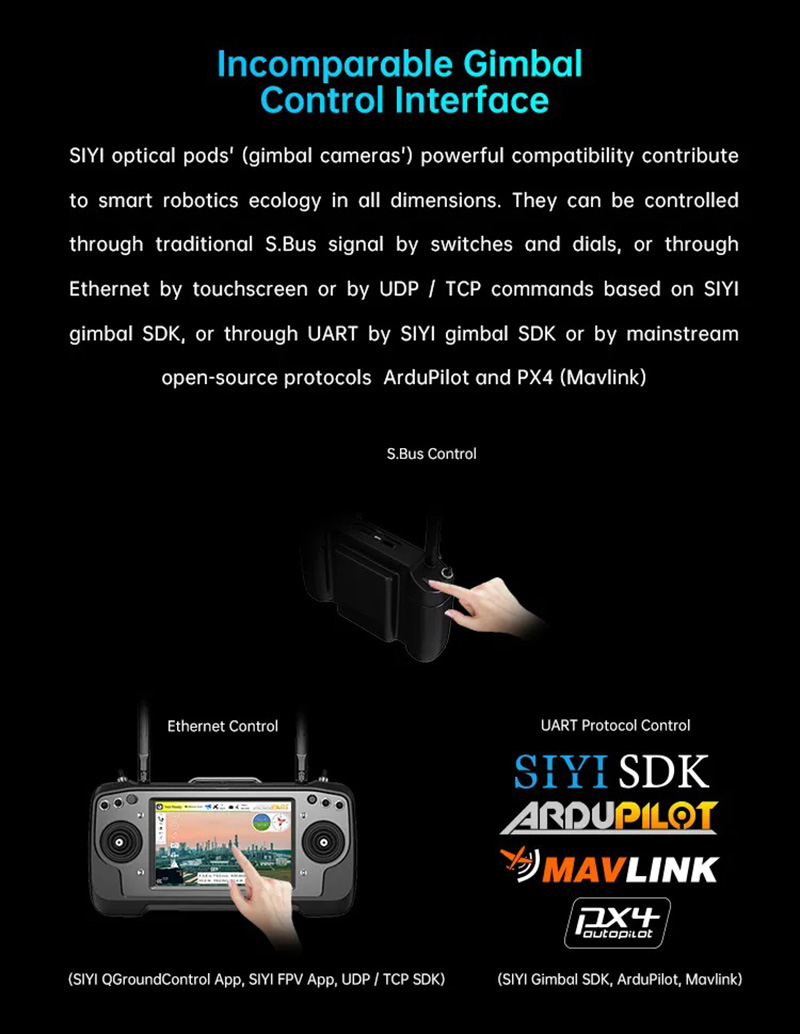 SIYI ZT6 Mini Optical Pod Dual Sensor Gimbal Camera