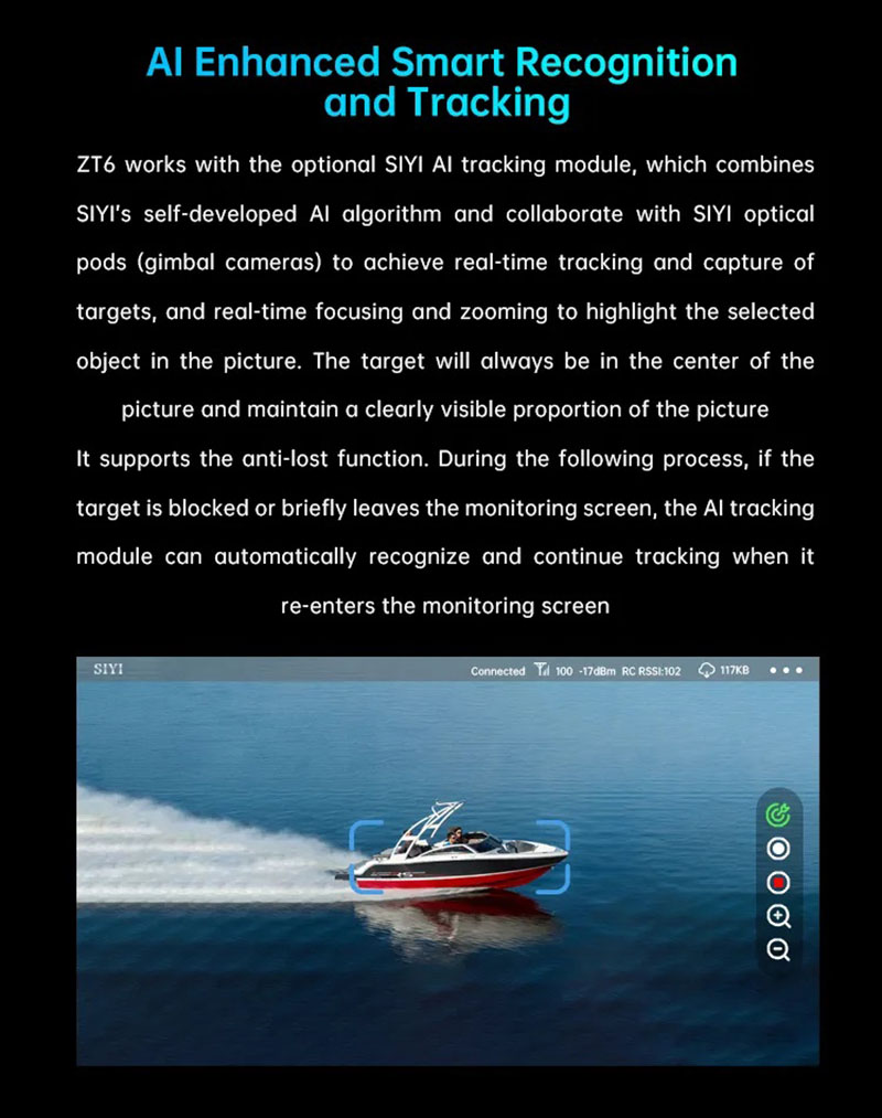 SIYI ZT6 Mini Optical Pod Dual Sensor Gimbal Camera