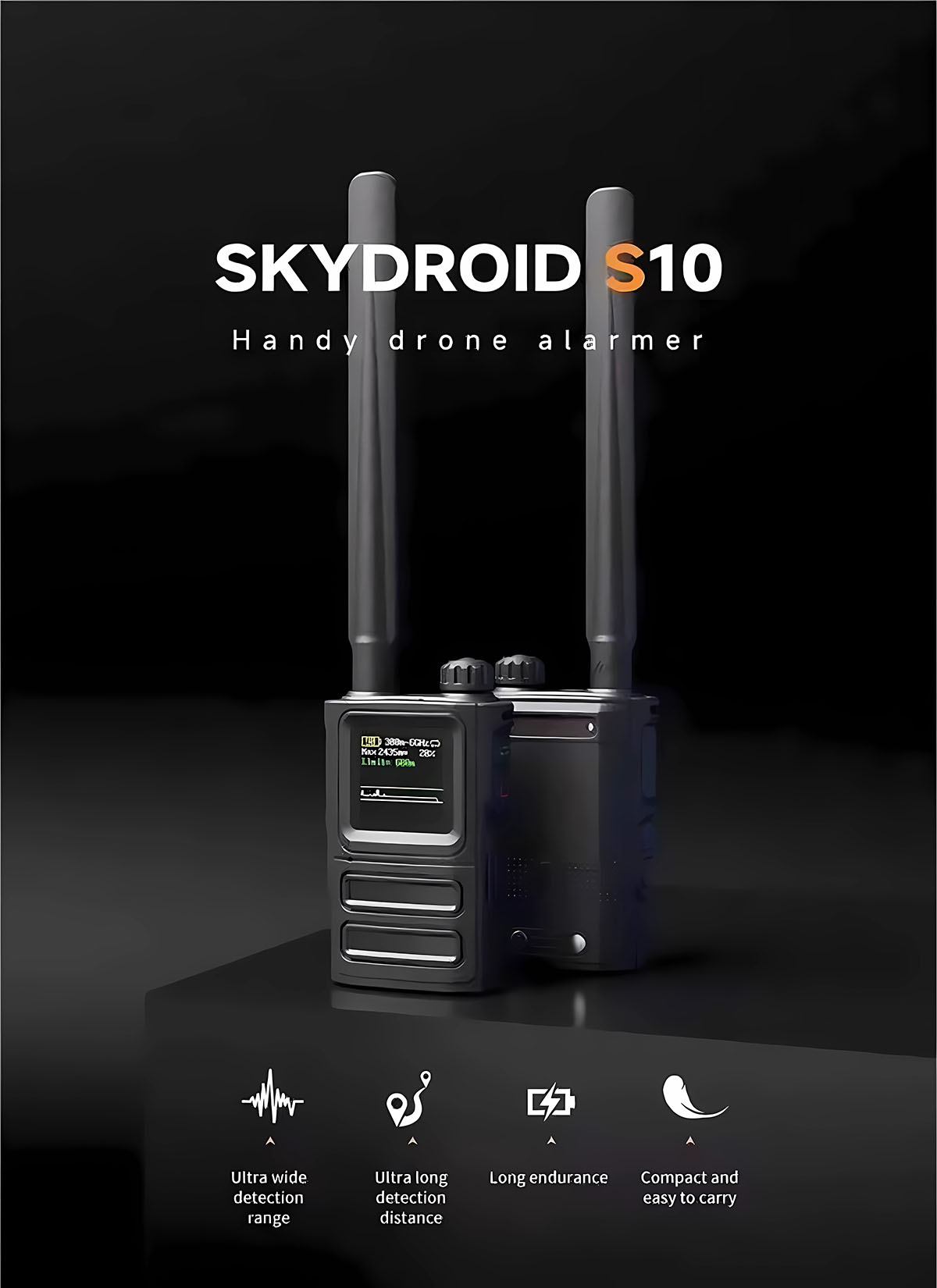 SKYDROID S10 El Tipi Drone Algılama Cihazı