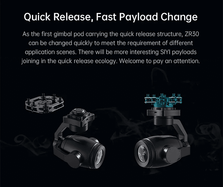 SIYI ZR30 4K 180X Hibrit Yakınlaştırmalı Gimbal Kamera