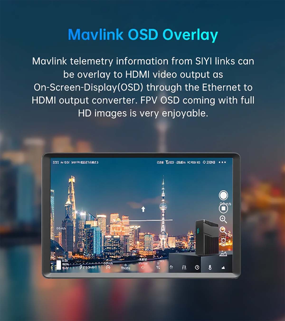 SIYI Ethernet–HDMI Dönüştürücü