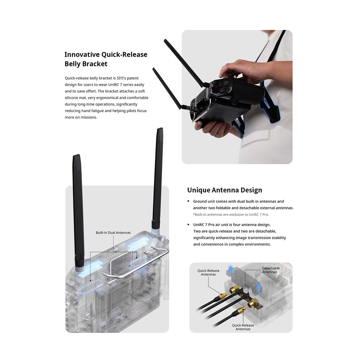 SIYI UniRC 7 / 7 Pro Uzaktan Kumanda — SIYI UniRC 7 (2.4 GHz)