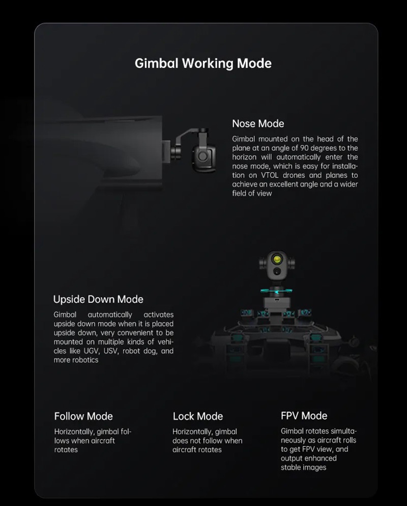 SIYI ZT6 Mini Optical Pod Dual Sensor Gimbal Camera