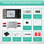 CUAV Pixhawk V6X V2 Uçuş Kontrolcüsü — Pixhawk V6X V2 Kontrolcü + PMU 2 Lite Güç Modülü(5V)