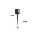 FlyFishRC Dual-Band 5.8Ghz/2.4Ghz UFL Anten Uyumlu DJI O3 — Siyah / 145mm