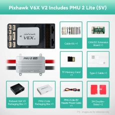 CUAV Pixhawk V6X V2 Uçuş Kontrolcüsü — Pixhawk V6X V2 Kontrolcü + PMU 2 Lite Güç Modülü(5V)