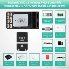 CUAV Pixhawk V6X V2 Uçuş Kontrolcüsü ve Aksesuar Setleri — Pixhawk V6X V2 Kontrolcü + NEO 3 Pro GNSS Modülü