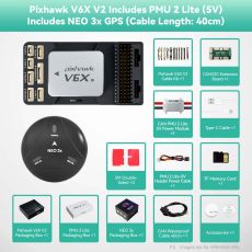 CUAV Pixhawk V6X V2 Uçuş Kontrolcüsü ve Aksesuar Setleri — Pixhawk V6X V2 Kontrolcü + C-RTK 9 Ps(Gezici Birim, Baz Birimi, Standlı Set)
