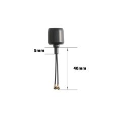 FlyFishRC Dual-Band 5.8Ghz/2.4Ghz UFL Anten Uyumlu DJI O3 — Siyah / 145mm
