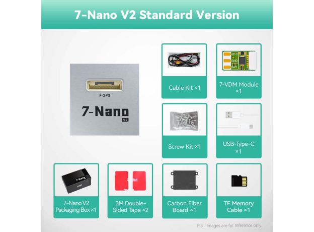 CUAV 7-Nano V2 Uçuş Kontrolcüsü ve Aksesuar Setleri — 7-Nano V2 Kontrolcü + PDB Güç Modülü