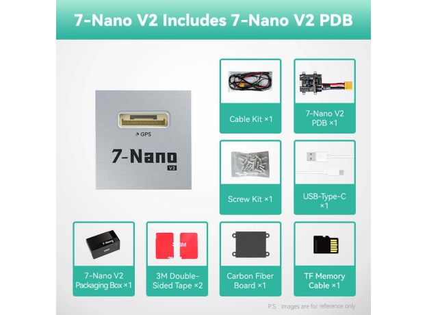 CUAV 7-Nano V2 Uçuş Kontrolcüsü ve Aksesuar Setleri — 7-Nano V2 Standart Kontrolcü