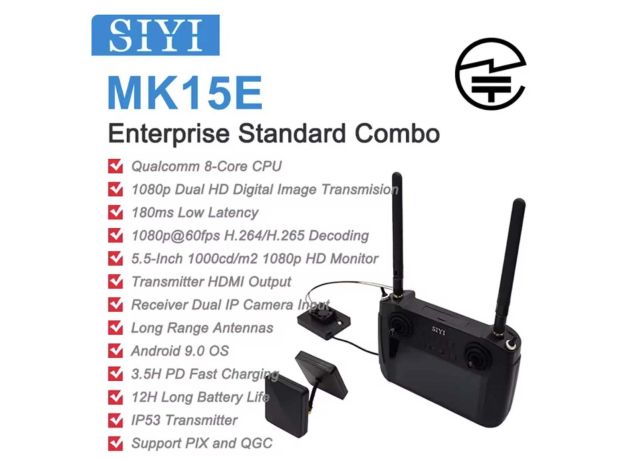 SIYI MK15E Mini HD Handheld Smart Controller — Enterprise Standard Combo