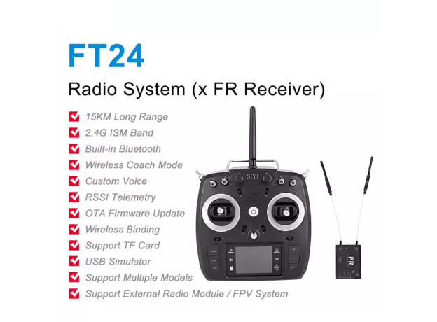 SIYI FT24 Long Range Remote Controller — American hand / FR Receiver