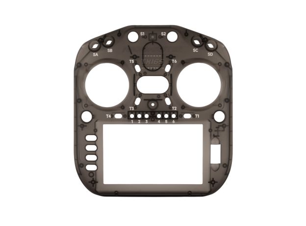 RadioMaster TX16S MK3 Front / Rear Case — Front Case / Transparent Charcoal